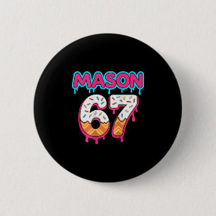Badge Rond 5 Cm (sur Ck) Six Sept Glaces Crème Drip Sport 67 Mason