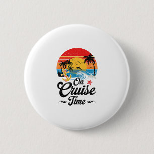 Badge Rond 5 Cm Sur l'arbre à noix de coco en temps de croisière G