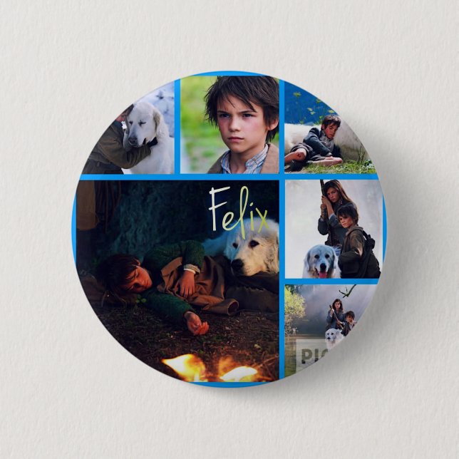 Badge Rond 5 Cm sur le film de Belle et sébastien (Devant)