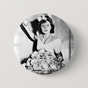 Badge Rond 5 Cm Sur l'effort de guerre de front intérieur