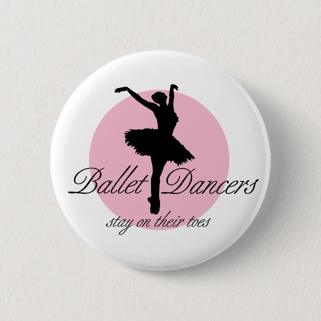 Badge Rond 5 Cm Sur les orteils (Ballet) (Devant)