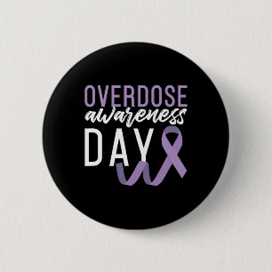 Badge Rond 5 Cm Surdose de drogue Jour de récupération Sobriet Sob