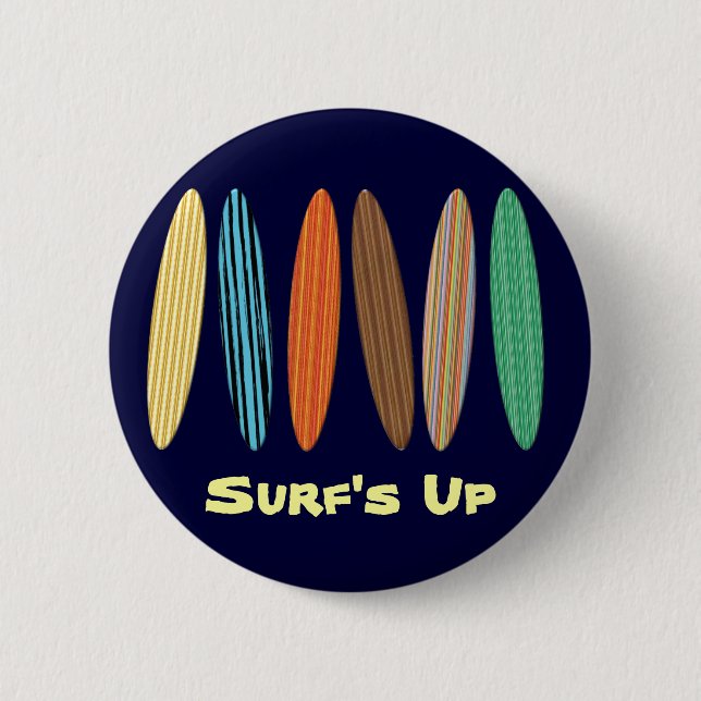 Badge Rond 5 Cm Surf (Devant)