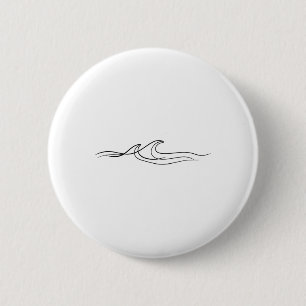 Badge Rond 5 Cm Surf minimaliste sur l'océan vague surfeur eau de