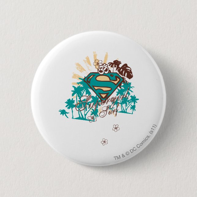 Badge Rond 5 Cm Surf Supergirl (Devant)
