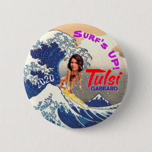 Badge Rond 5 Cm Surf ! Tulsi 2020