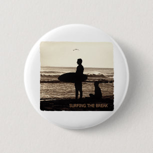 Badge Rond 5 Cm surfer la coupure