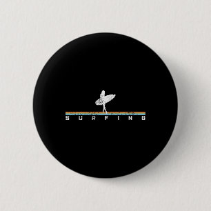 Badge Rond 5 Cm Surfeur Surf Planche de surf Style Vintage Rétro