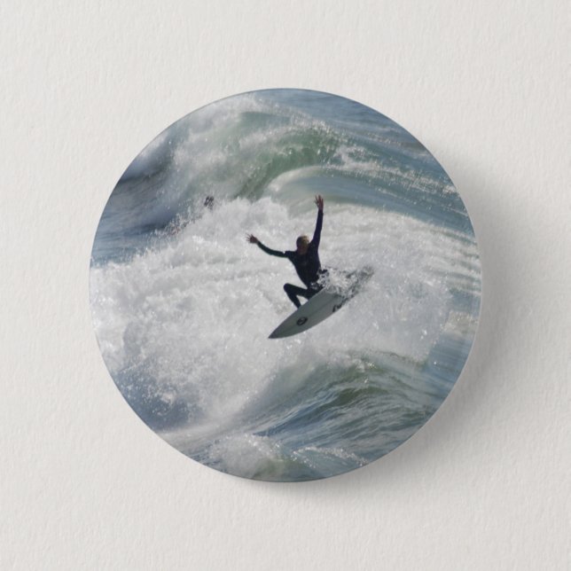 Badge Rond 5 Cm Surfin (Devant)
