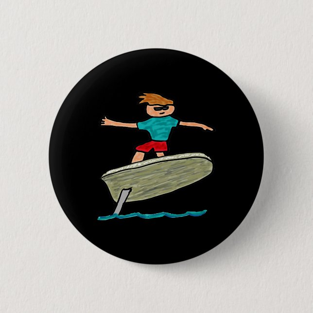 Badge Rond 5 Cm Surfing Efoil  (Devant)