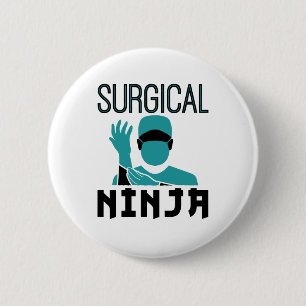 Badge Rond 5 Cm Surgical Ninja Scrub Tech Technologist