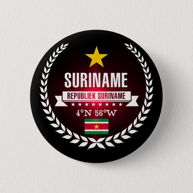 Badge Rond 5 Cm Suriname (Devant)