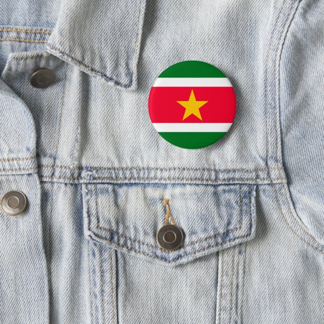 Badge Rond 5 Cm Suriname (En situation)