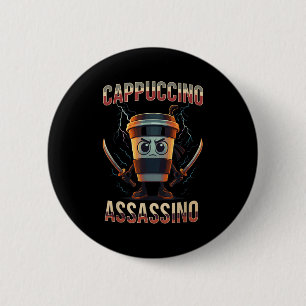 Badge Rond 5 Cm Surreal Italian Brainrot Cappuccino Ino Funny Meme
