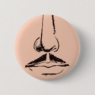Badge Rond 5 Cm Surrealist Pinback de moustache