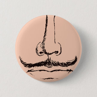 Badge Rond 5 Cm Surrealist Pinback de moustache