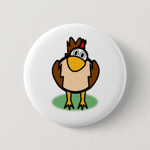 Badge Rond 5 Cm Surveillance du Rooster