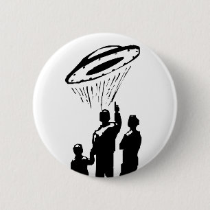 Badge Rond 5 Cm Surveillance UFO