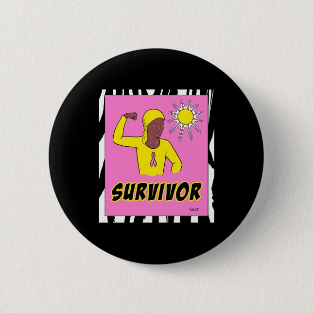 Badge Rond 5 Cm Survivant (Devant)
