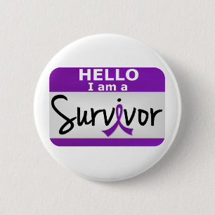Badge Rond 5 Cm Survivant 24.png de Cancer pancréatique