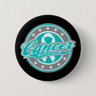 Badge Rond 5 Cm Survivant de biais de cancer du col de l'utérus d