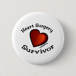 Badge Rond 5 Cm Survivant de la chirurgie cardiaque