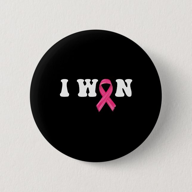 Badge Rond 5 Cm Survivant de la sensibilisation au cancer (Devant)
