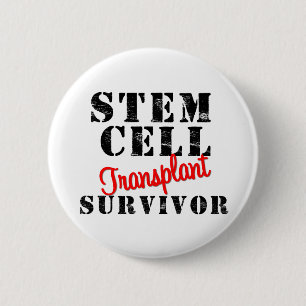 Badge Rond 5 Cm Survivant de la transplantation - Cellule souches
