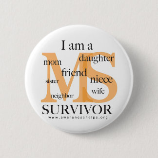 Badge Rond 5 Cm Survivant de milliseconde - femelle
