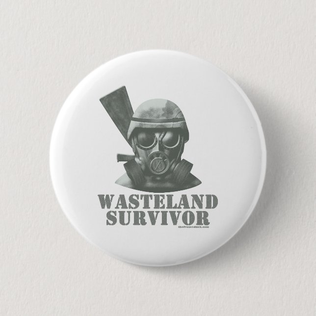 Badge Rond 5 Cm Survivant de terre en friche (Devant)