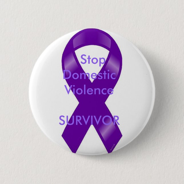Badge Rond 5 Cm Survivant de violence familiale (Devant)