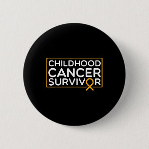 Badge Rond 5 Cm Survivant du cancer de l'enfant Ruban du cancer de