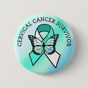 Badge Rond 5 Cm Survivant du cancer du col utérin