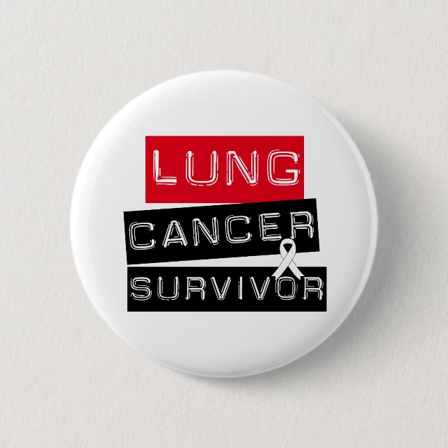 Badge Rond 5 Cm Survivant du cancer du poumon (Devant)