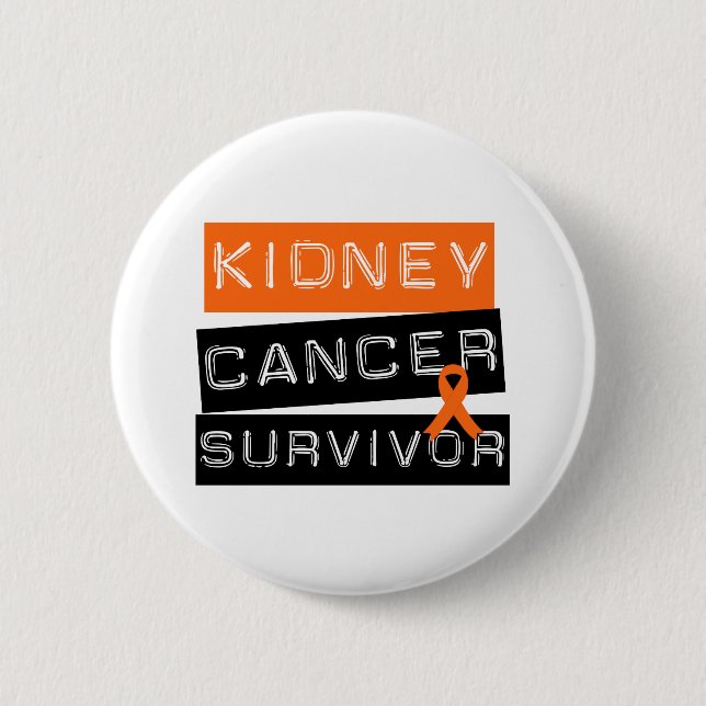 Badge Rond 5 Cm Survivant du cancer du rein (Devant)