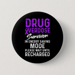 Badge Rond 5 Cm Survivant du guerrier de sensibilisation à la surd