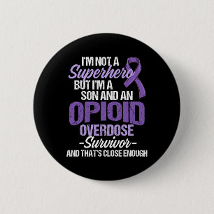 Badge Rond 5 Cm Survivant du guerrier de sensibilisation à la surd