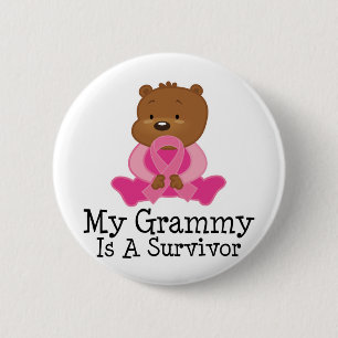 Badge Rond 5 Cm Survivant Grammy de cancer du sein