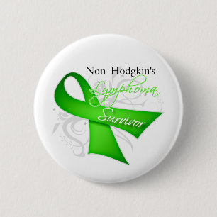 Badge Rond 5 Cm Survivant - Lymphome de non-Hodgkin