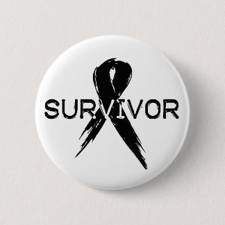 Badge Rond 5 Cm Survivant noir de ruban