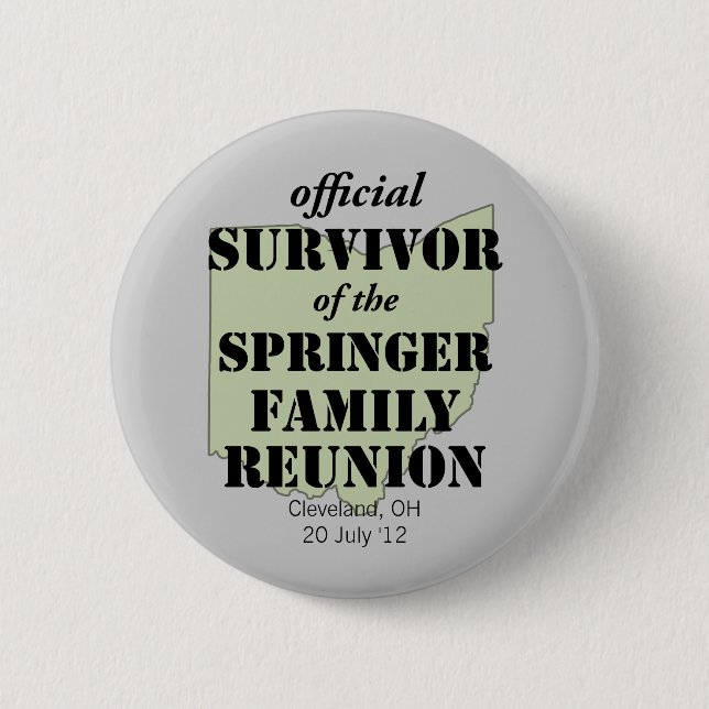 Badge Rond 5 Cm Survivant officiel (Devant)