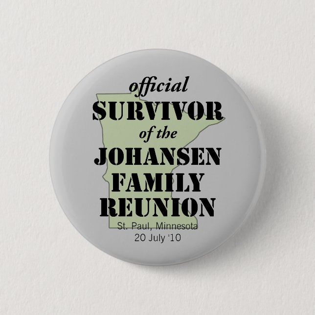 Badge Rond 5 Cm Survivant officiel (vert) (Devant)