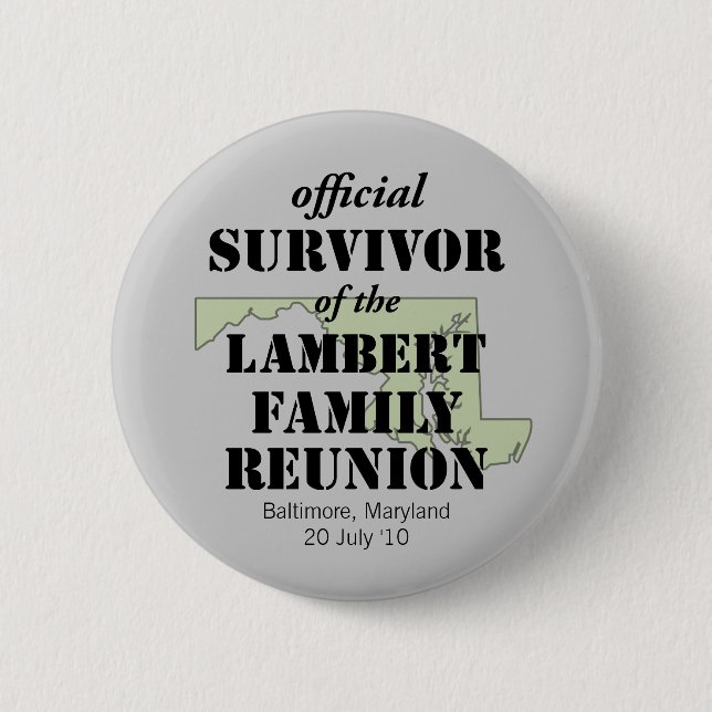 Badge Rond 5 Cm Survivant officiel (vert) (Devant)