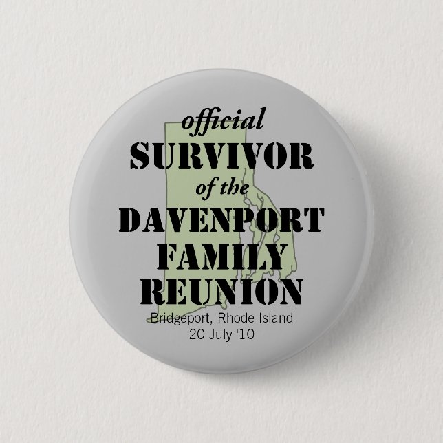 Badge Rond 5 Cm Survivant officiel (vert) (Devant)