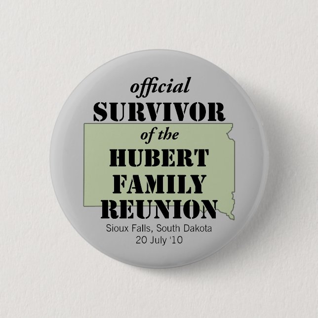 Badge Rond 5 Cm Survivant officiel (vert) (Devant)