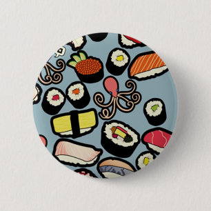 Badge Rond 5 Cm Sushi