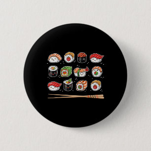 Badge Rond 5 Cm Sushi Anime Kawaii Nourriture japonaise Lover Otak