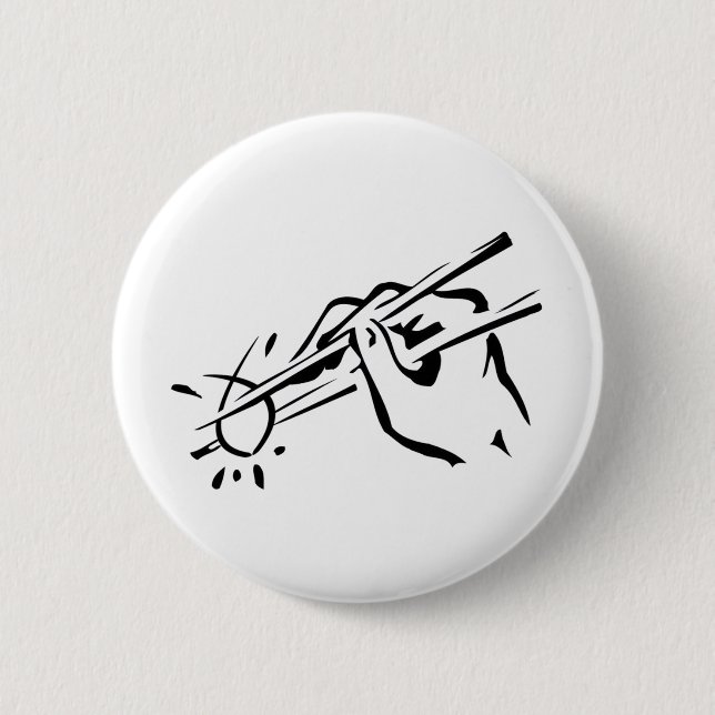 Badge Rond 5 Cm Sushi athées ! (ichthys) (Devant)