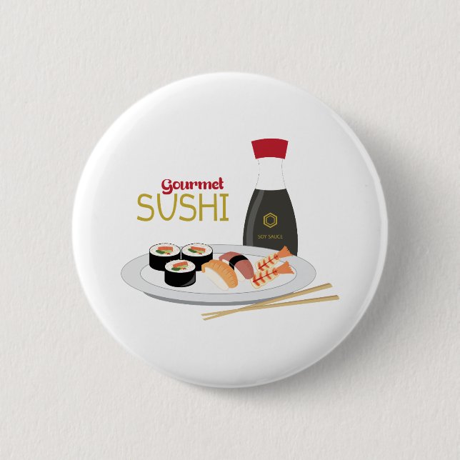 Badge Rond 5 Cm Sushi gastronomes (Devant)