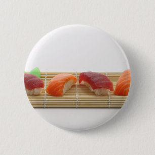 Badge Rond 5 Cm Sushi Japonais Délicieux Nourriture Asiatique Déli